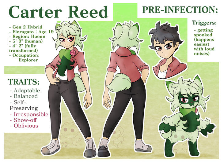 Carter Reed the Floragato Hybrid - Reference Sheet Carter Reed the Floragato Hybrid - Reference Sheet