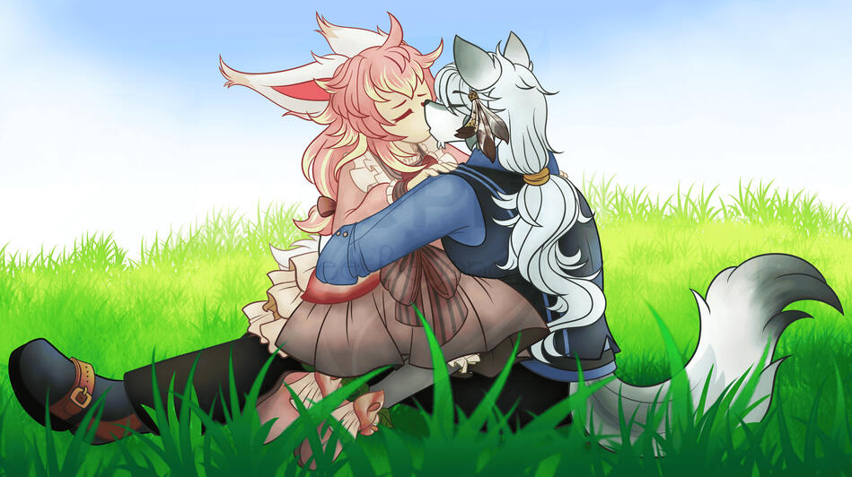 Comm for Tigerliku Couple Art of Linvar and Lax