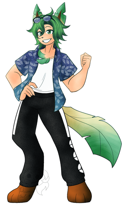 Comm for Fluger - Leafeon Hybrid