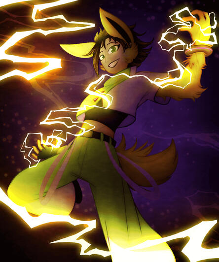 Comm for Kizzy - Electrifiying Prowess