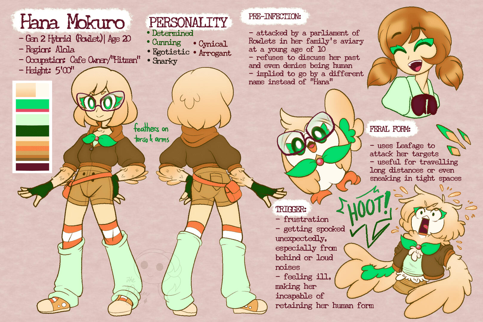 PokeHybrid AU - Hana Mokuro