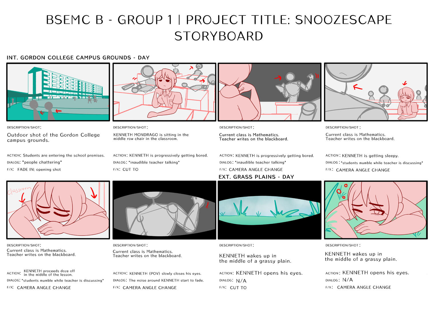 Snoozescape STORYBOARD - Page 1